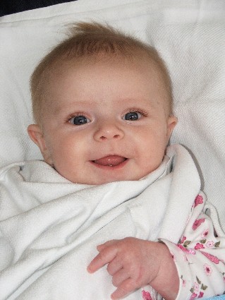Anoek is hier ruim 4 maanden oud